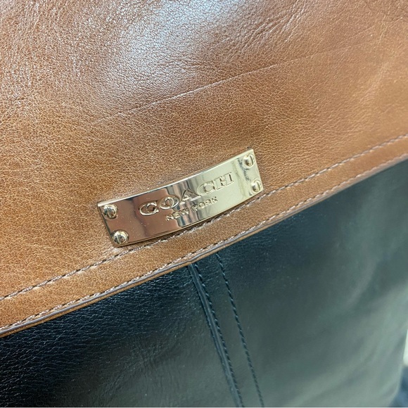 Coach Two Tone Leather Tall Riding Boots with Buckles - Picture 6 of 9